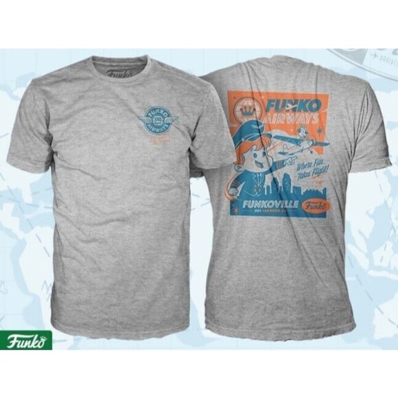 Funko Airways SDCC 2024 Exclusive‎ Tee T Shirt XL Sealed in Package NEW - Picture 1 of 3